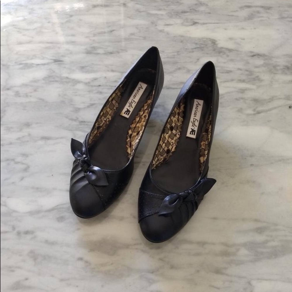 American Eagle: Black Office Shoes w/ 1.5in Heels